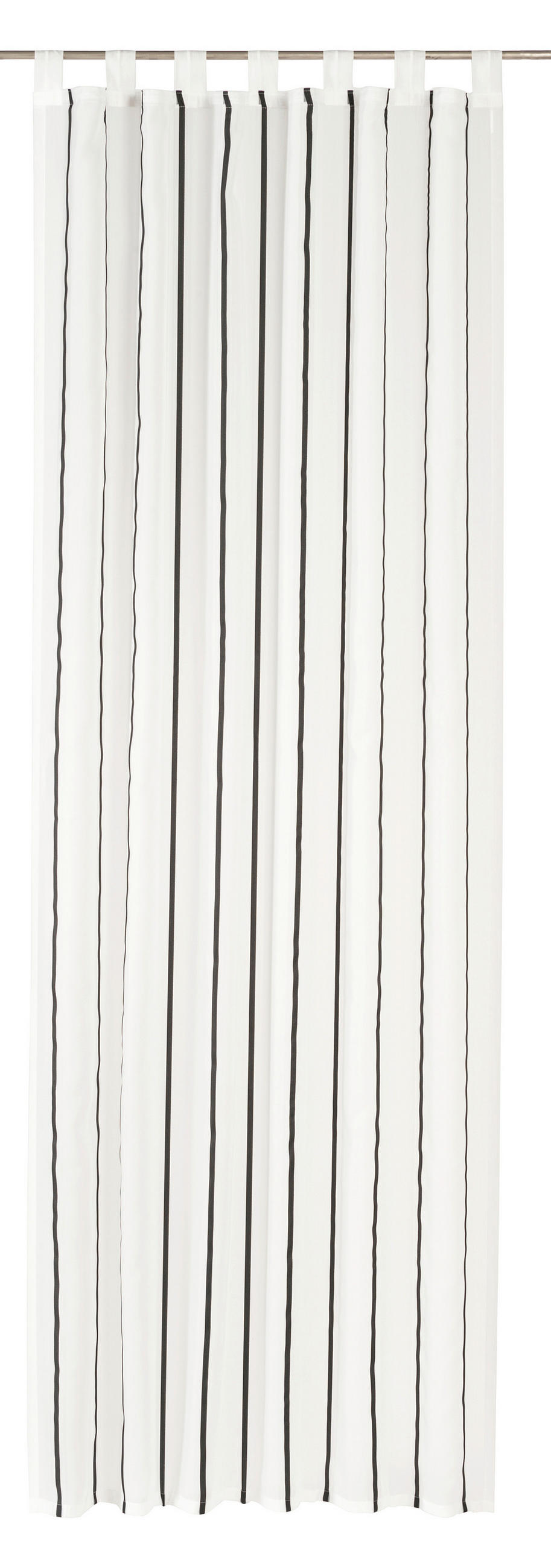 SCHLAUFENSCHAL  halbtransparent   140/255 cm 2 Stück  - Braun/Weiß, Basics, Textil (140/255cm)