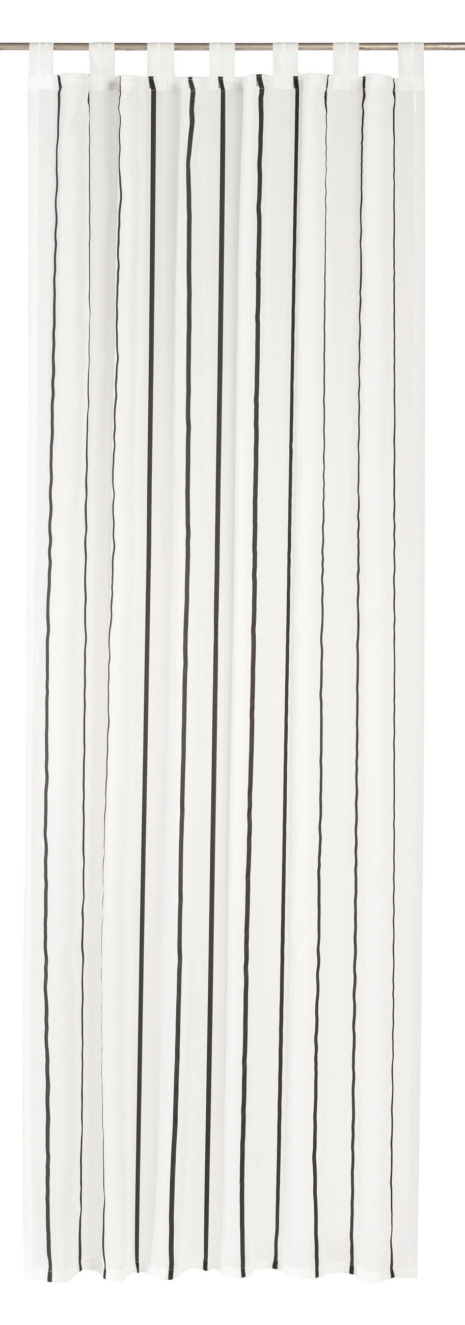 SCHLAUFENSCHAL  halbtransparent   140/255 cm 2 Stück  - Braun/Weiß, Basics, Textil (140/255cm)