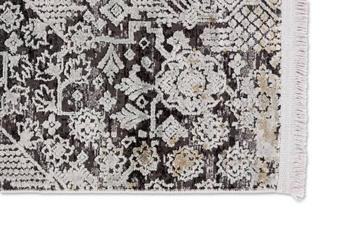 Thumbnail - Novel Webteppich Gravian, Anthrazit, Silber, Textil, Struktur, rechteckig, 80x150 cm, pflegeleicht, Teppiche & Böden, Te...
