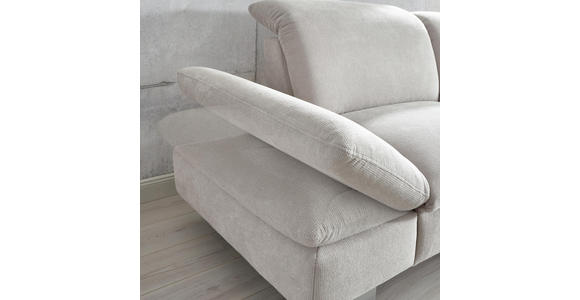 WOHNLANDSCHAFT Hellgrau - Chromfarben/Hellgrau, KONVENTIONELL, Textil (314/170cm) - Voleo