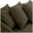 ECKSOFA  in Chenille Dunkelgrün  276/162 cm  - Dunkelgrün/Buchefarben, KONVENTIONELL, Holz/Textil (276/162cm) - Carryhome