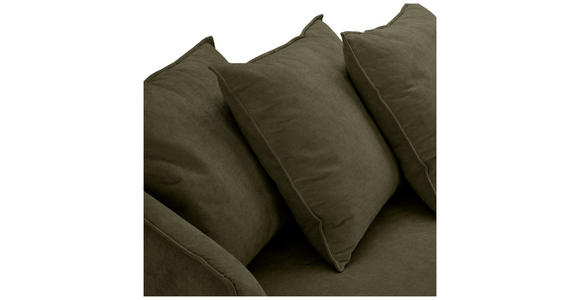 ECKSOFA  in Chenille Dunkelgrün  276/162 cm  - Dunkelgrün/Buchefarben, KONVENTIONELL, Holz/Textil (276/162cm) - Carryhome