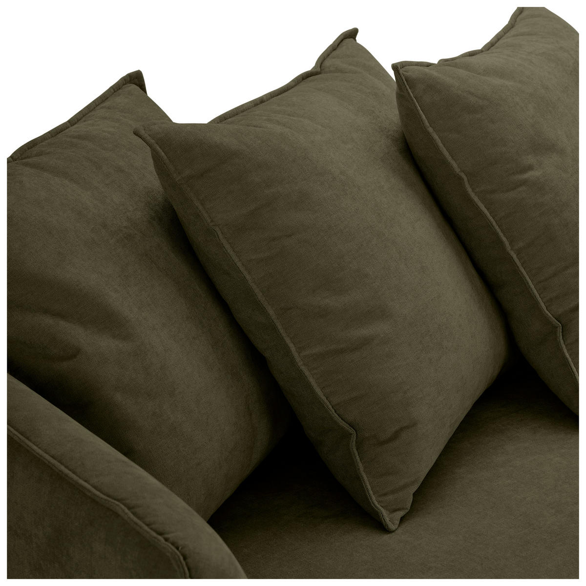 ECKSOFA Dunkelgrün Chenille  - Dunkelgrün/Buchefarben, KONVENTIONELL, Holz/Textil (276/162cm) - Carryhome