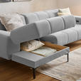 ECKSOFA in Chenille Greige  167/311 cm  - Greige/Schwarz, Design, Textil/Metall (167/311cm) - Xora