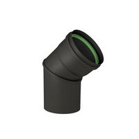 DYMOVOD KOLENO 45° Ø 8 CM - čierna, Modern, kov (8cm)