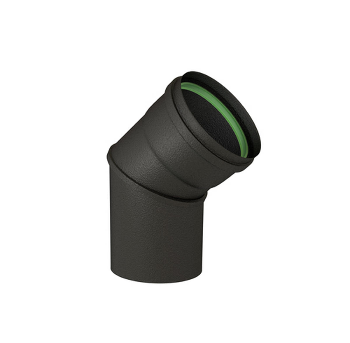 DYMOVOD KOLENO 45° Ø 8 CM - čierna, Modern, kov (8cm)