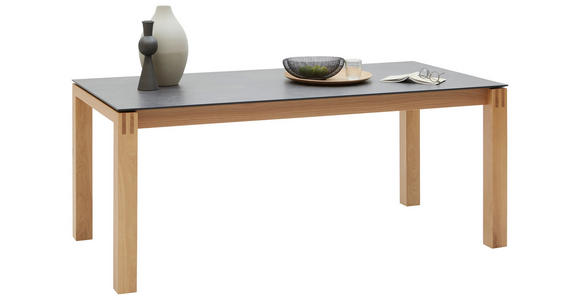 ESSTISCH in Holz, Kunststoff 180-270/90/76 cm  - Eichefarben/Graphitfarben, Design, Holz/Kunststoff (180-270/90/76cm) - Dieter Knoll