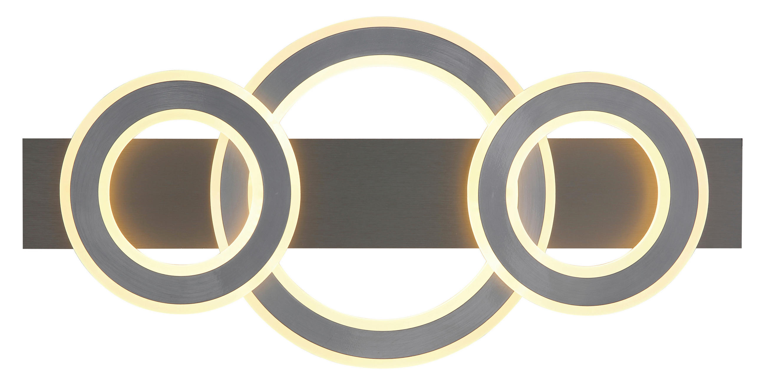 LED MENNYEZETI LÁMPA - opál/antracit, Design, műanyag/fém (73/35/7cm) - Globo