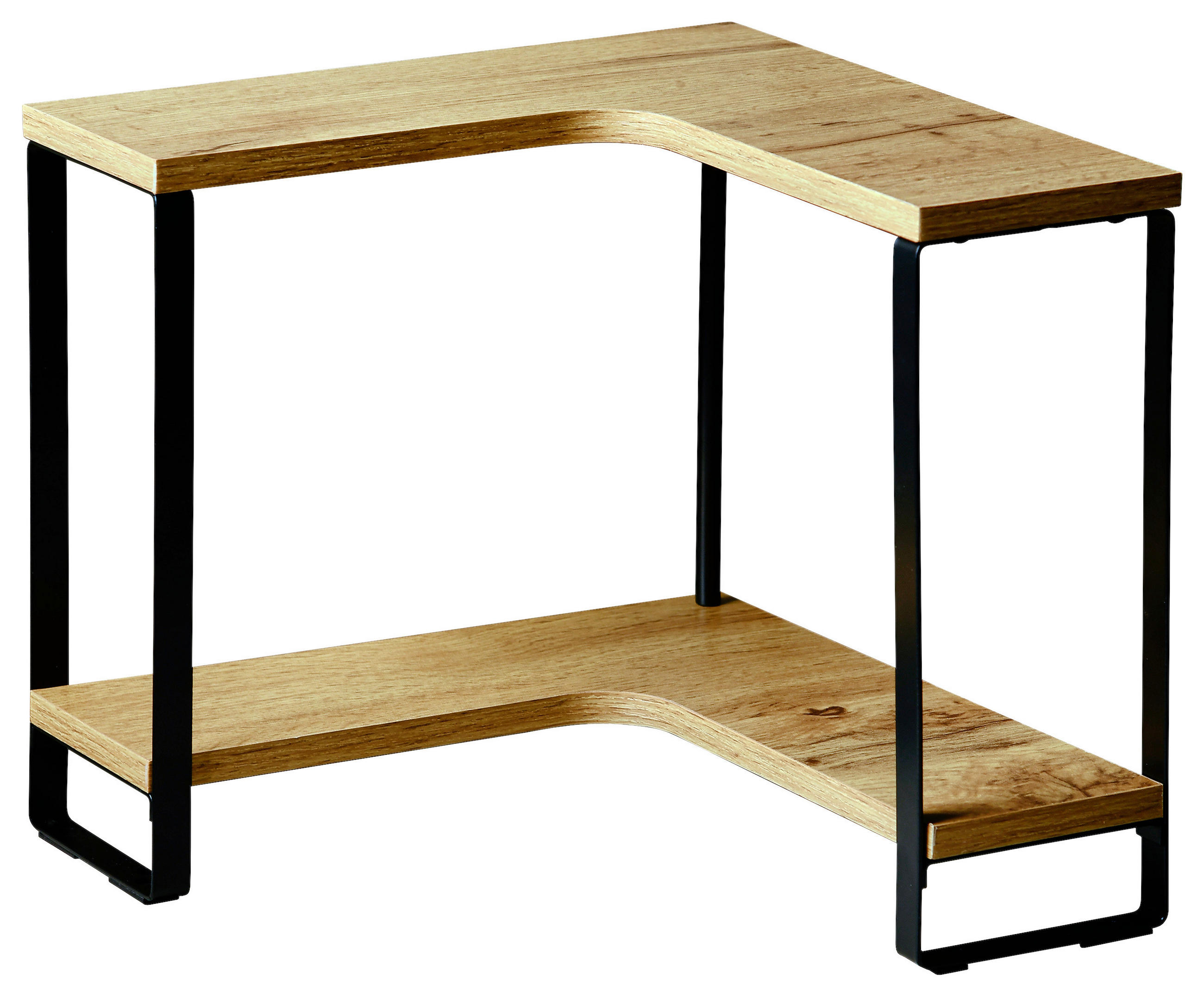 ECKREGAL in Schwarz, Eichefarben  - Eichefarben/Schwarz, KONVENTIONELL, Holzwerkstoff (30/30cm) - Kesper