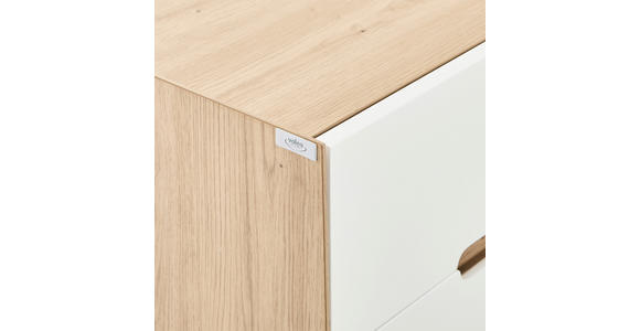 SIDEBOARD in 164/78/40 cm - Eiche Artisan/Weiß, Design, Holzwerkstoff/Metall (164/78/40cm) - Carryhome