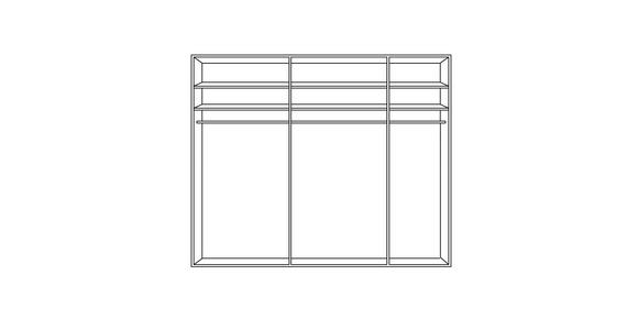 SCHWEBETÜRENSCHRANK  in Eichefarben, Hellgrau  - Schieferfarben/Eichefarben, KONVENTIONELL, Holzwerkstoff (250/217/67cm) - Novel