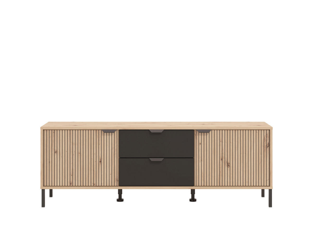 TV-ÁLLVÁNY Artisan tölgy  - Artisan tölgy, Basics, faalapú anyag (157/54,5/40cm) - Xora