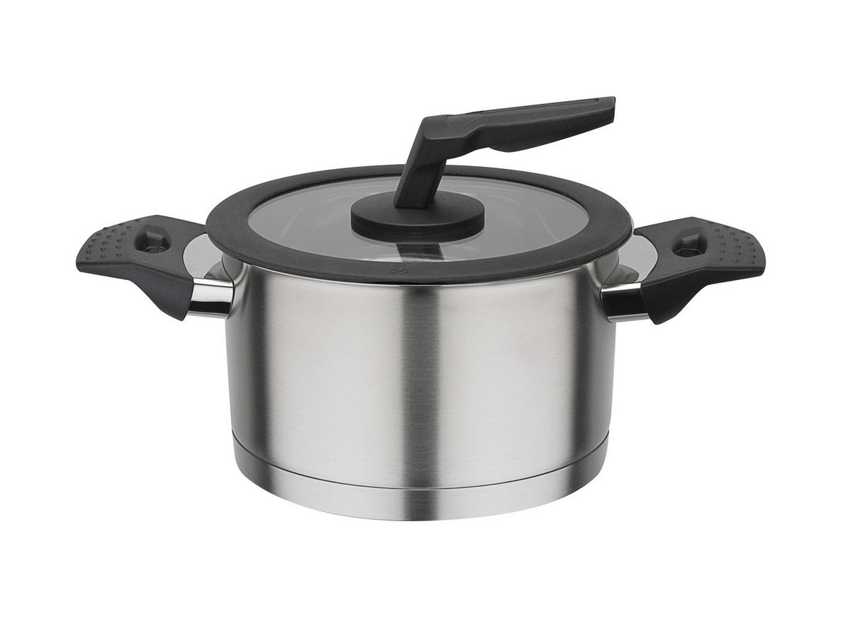KOCHTOPFSET APART 4-teilig  - Klar/Edelstahlfarben, Basics, Glas/Metall - GSW
