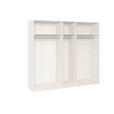 DREHTÜRENSCHRANK  in Weiß  - Chromfarben/Weiß, Design, Glas/Holzwerkstoff (253/215/59cm) - Carryhome
