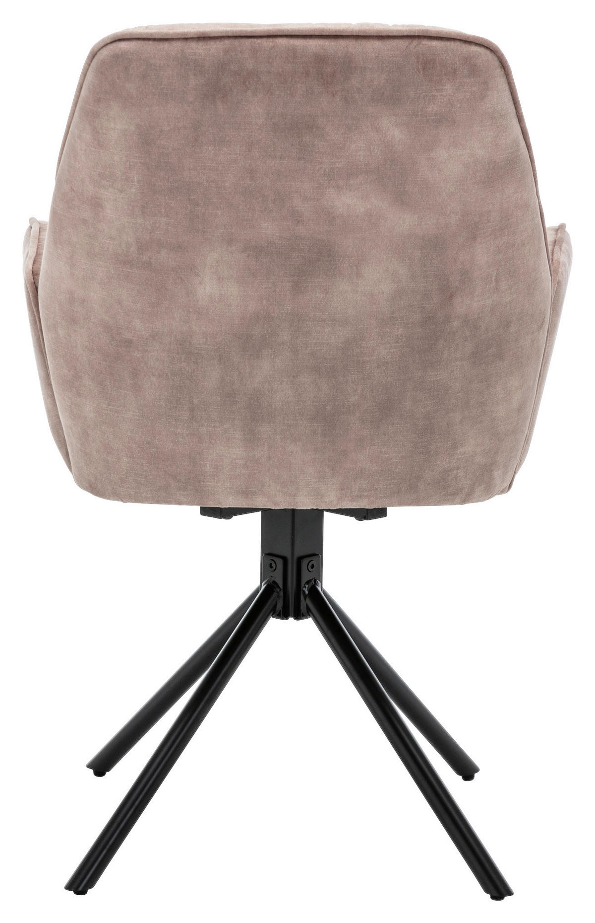 ARMLEHNSTUHL-SET 2 Stück  in Stahl Flachgewebe  - Beige/Schwarz, Basics, Textil/Metall (59,9/89/62cm) - MID.YOU