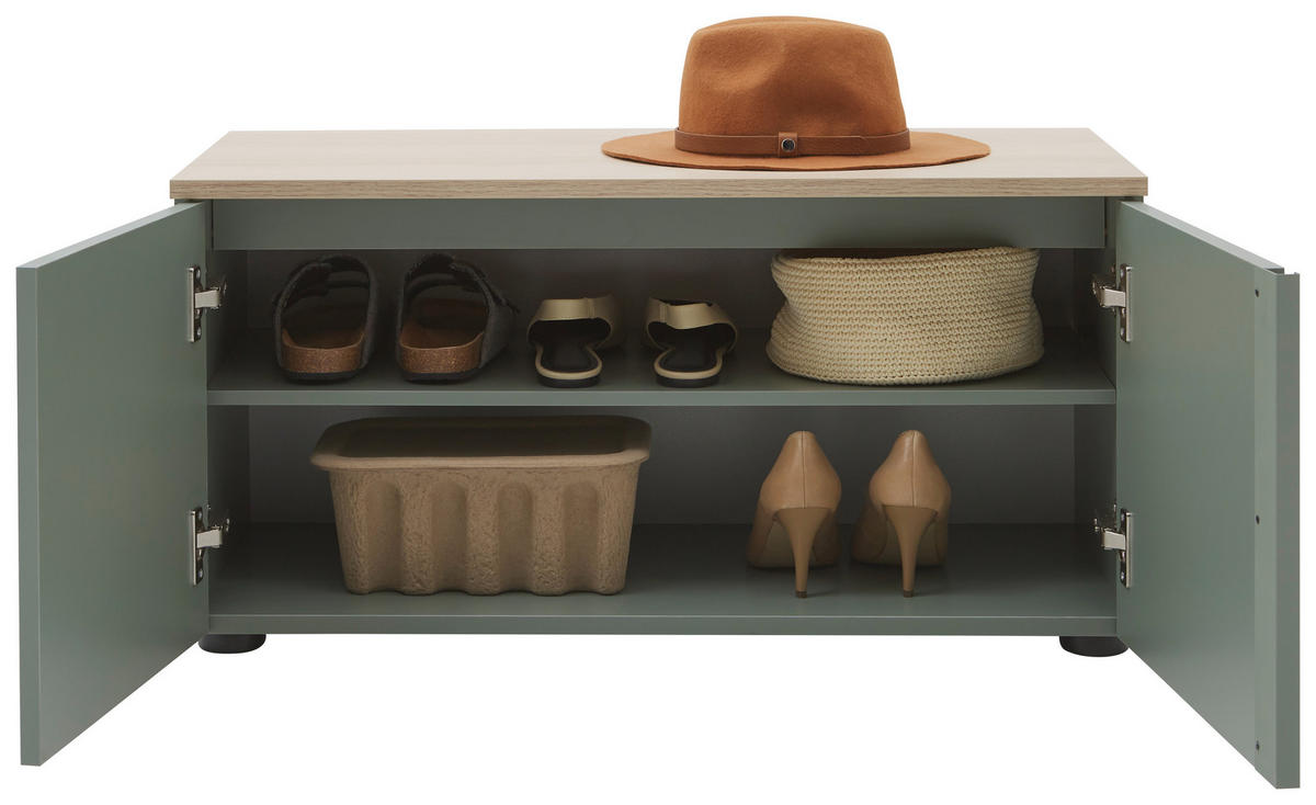 GARDEROBENBANK  in 80/40/38 cm  - Kaschmir/Eichefarben, Design, Holzwerkstoff/Kunststoff (80/40/38cm) - Voleo