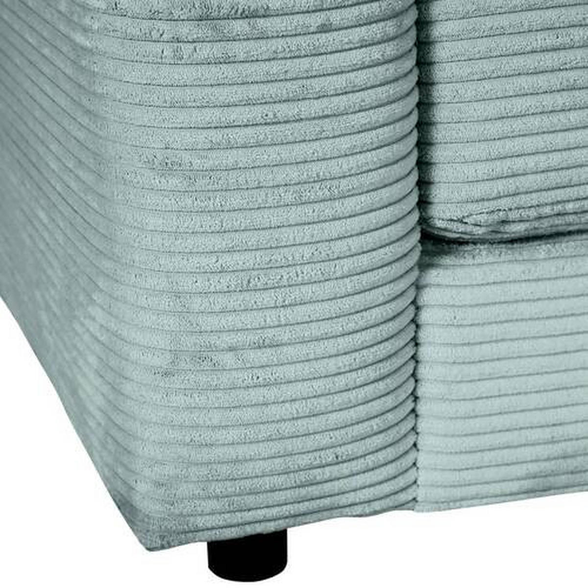 ECKSOFA in Cord Hellblau  - Schwarz/Hellblau, Design, Kunststoff/Textil (240/175cm) - Landscape