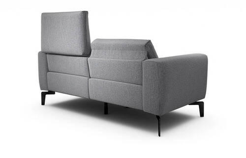 2-SITZER-SOFA in Chenille Anthrazit  - Anthrazit/Schwarz, Design, Textil/Metall (180/86/86-94cm) - SENSOO