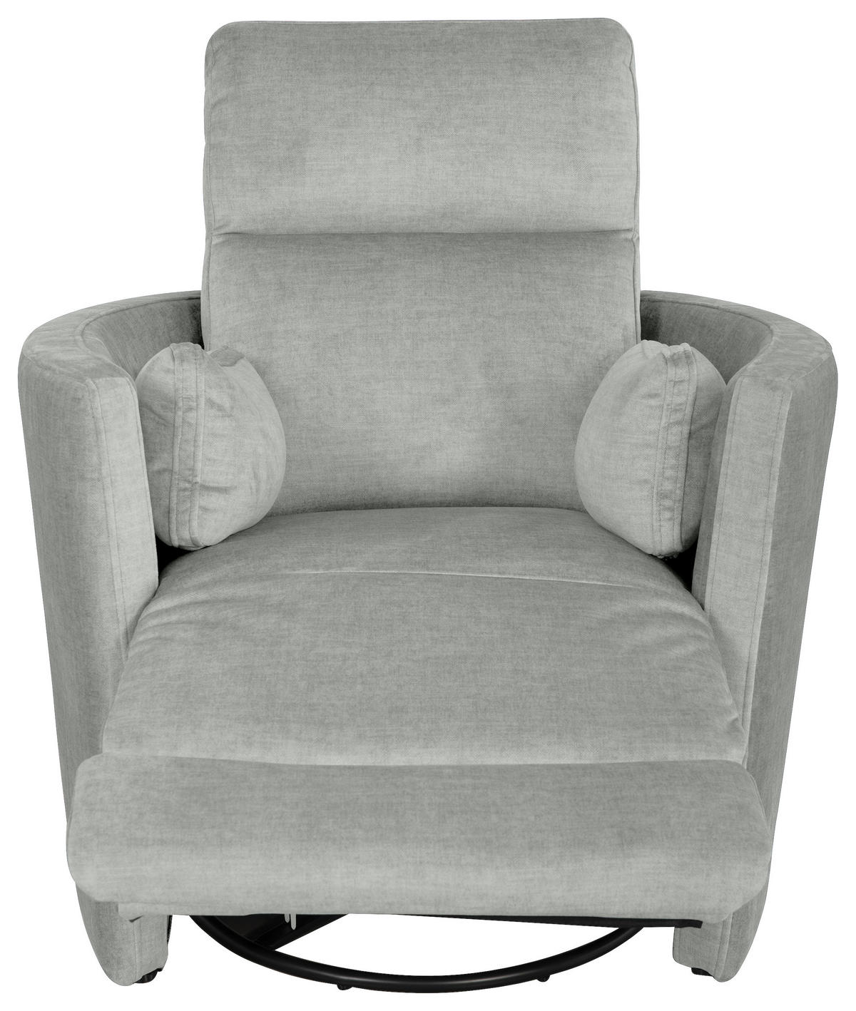 FERNSEHSESSEL  mit Zierkissen Webstoff Grau  - Schwarz/Grau, MODERN, Textil/Metall (91,4/101,6/96,5cm) - Livetastic