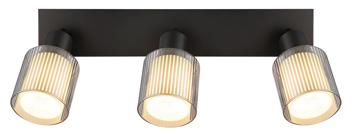 STRAHLER 41/8/18,6 cm   - Schwarzchrom/Weiß, Basics, Glas/Metall (41/8/18,6cm) - Globo