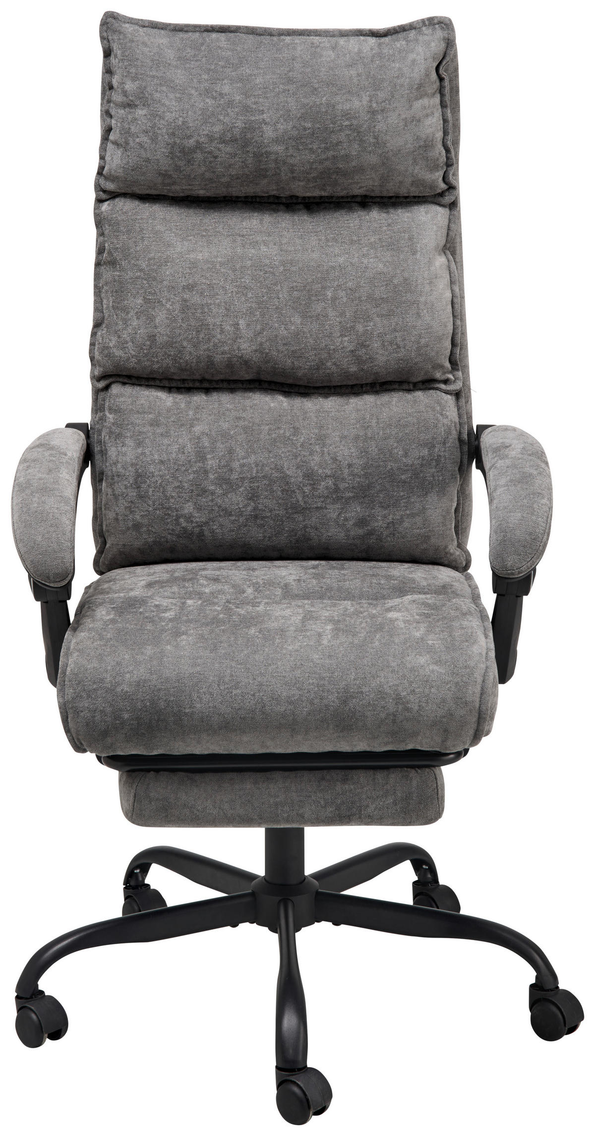 DREHSTUHL  in Chenille Grau  - Schwarz/Grau, Lifestyle, Holz/Kunststoff (66/112-120/62cm) - MID.YOU