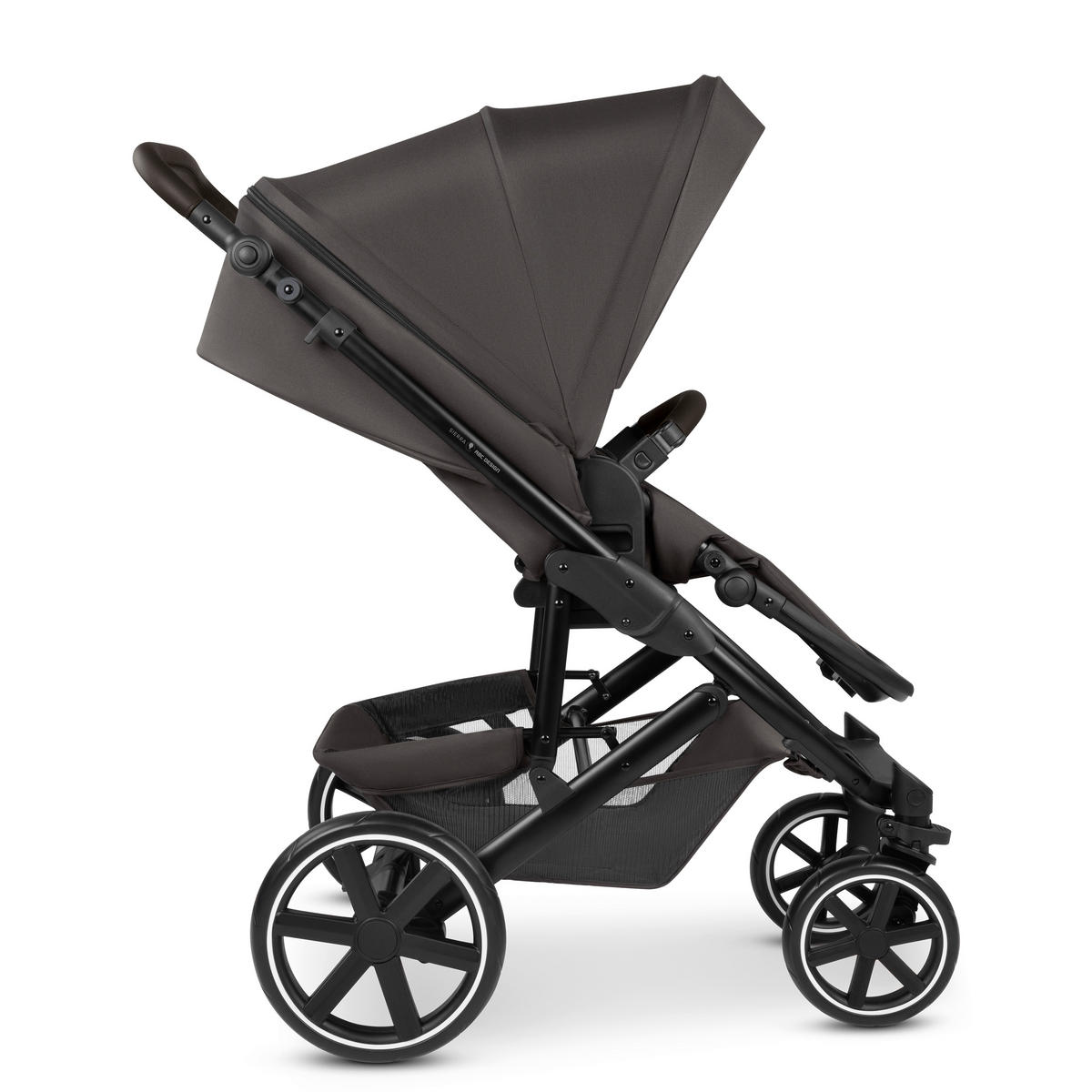 KINDERWAGENSET  Sierra All in One  Nut  - Anthrazit/Graubraun, Basics, Metall (58,5cm) - ABC Design