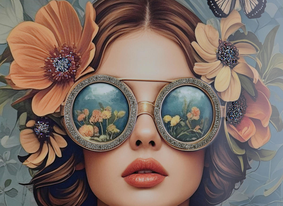 BILD Frauen Multicolor  - Goldfarben/Multicolor, Design, Kunststoff (60/90/3,8cm)