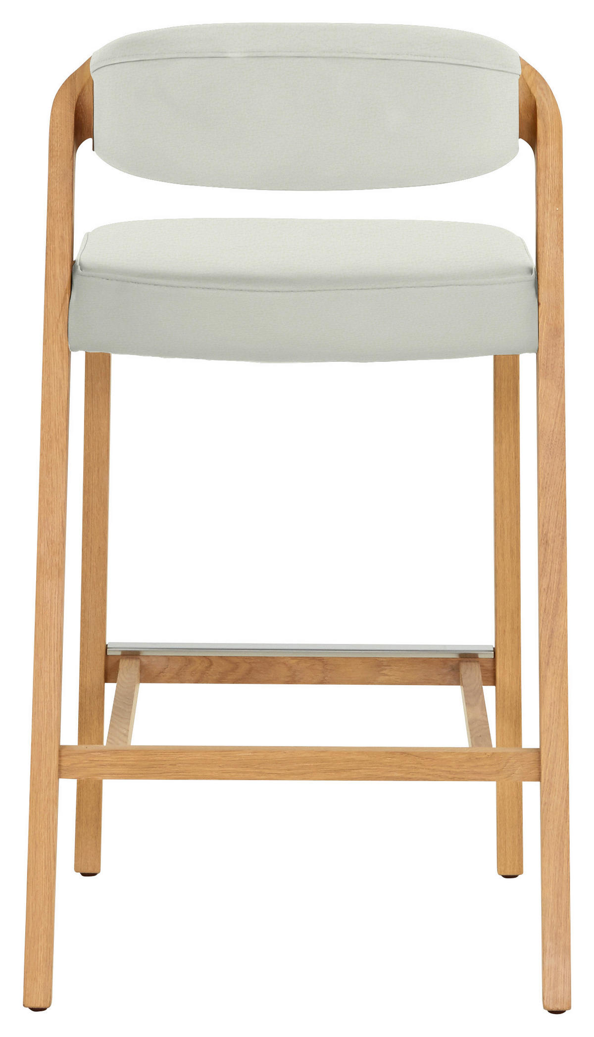 TRESENSTUHL in Weiß, Wildeiche  - Wildeiche/Weiß, Natur, Leder/Holz (51/93/49cm) - Voglauer