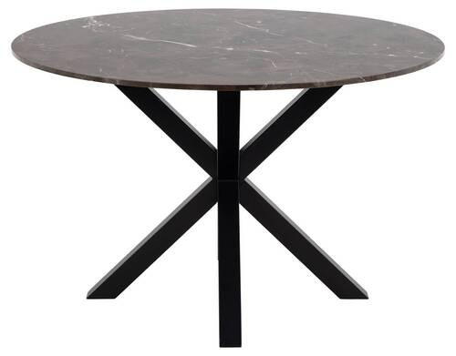 ESSTISCH in Stein 120/120/75 cm  - Schwarz/Braun, MODERN, Stein/Metall (120/120/75cm) - MID.YOU