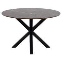 ESSTISCH in Stein 120/120/75 cm  - Schwarz/Braun, MODERN, Stein/Metall (120/120/75cm) - MID.YOU