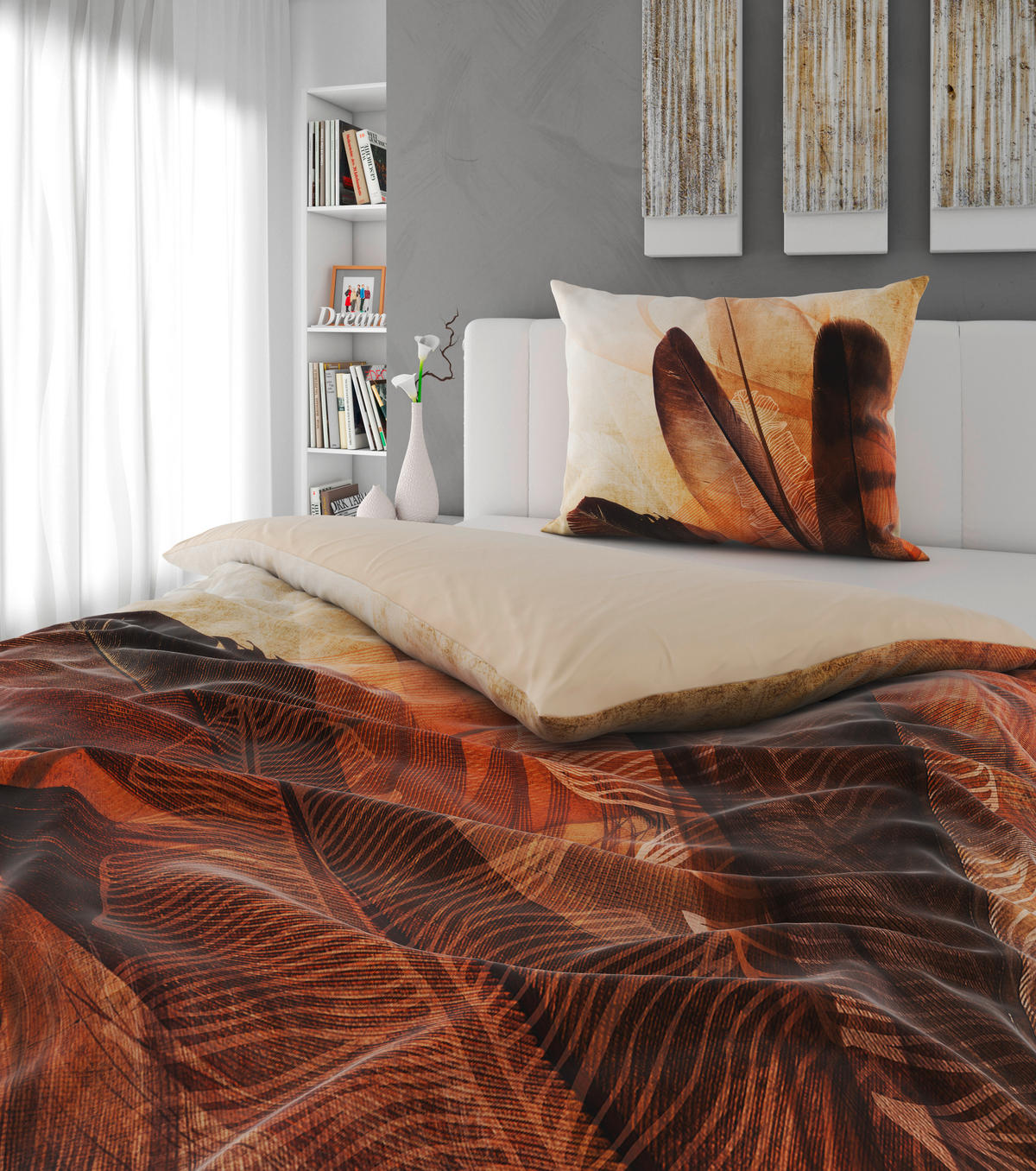 BETTWÄSCHE TANJA Satin 140/200 cm  - Beige, KONVENTIONELL, Textil (140/200cm) - Esposa