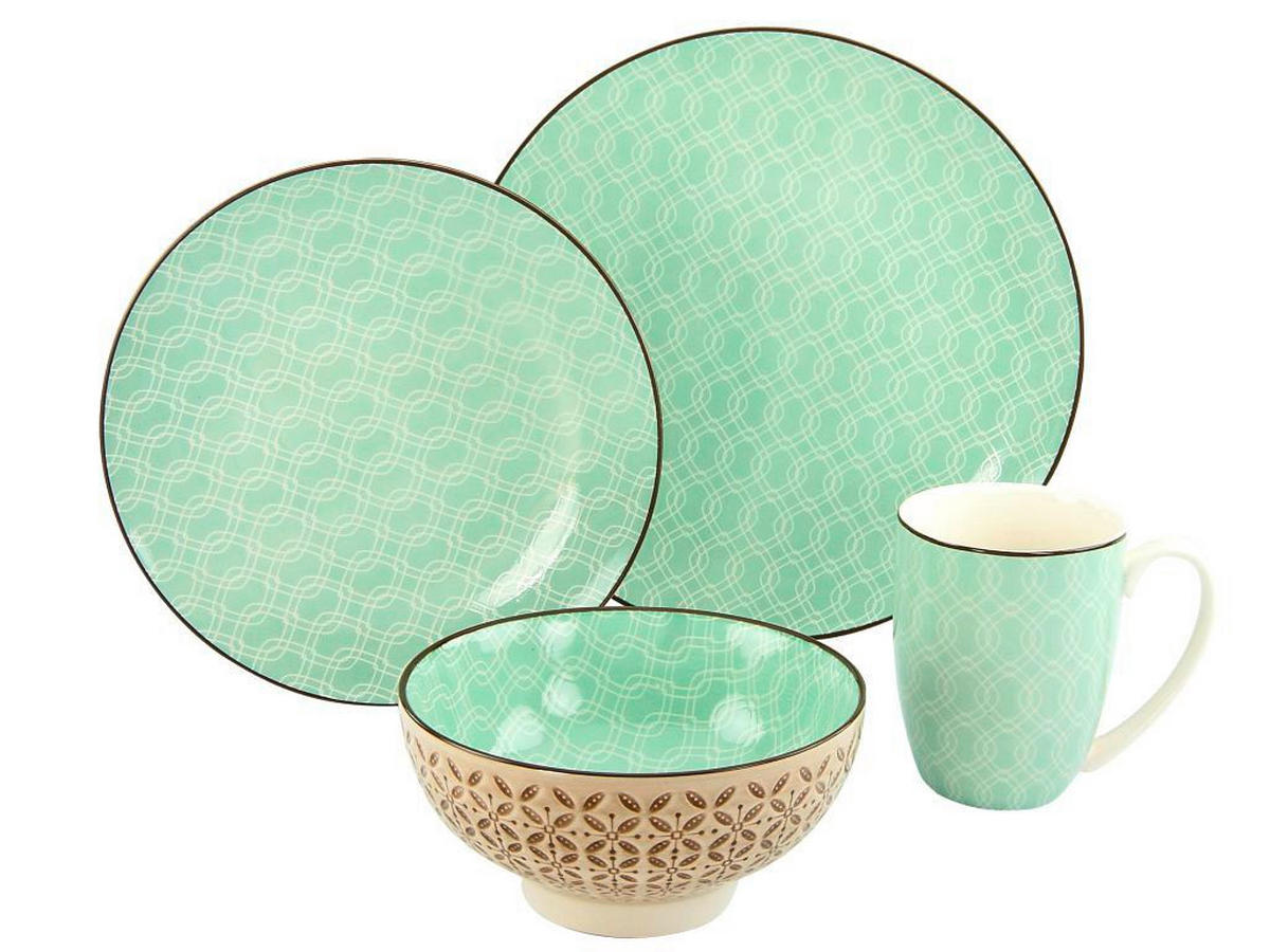 KOMBISERVICE Multicolor 16-teilig  - Multicolor, Basics, Keramik - Creatable