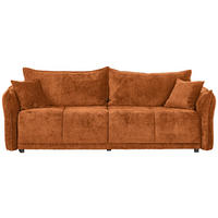 BOXSPRINGSOFA in Chenille Rostfarben  - Rostfarben/Schwarz, MODERN, Kunststoff/Textil (235/95/108cm) - Hom`in