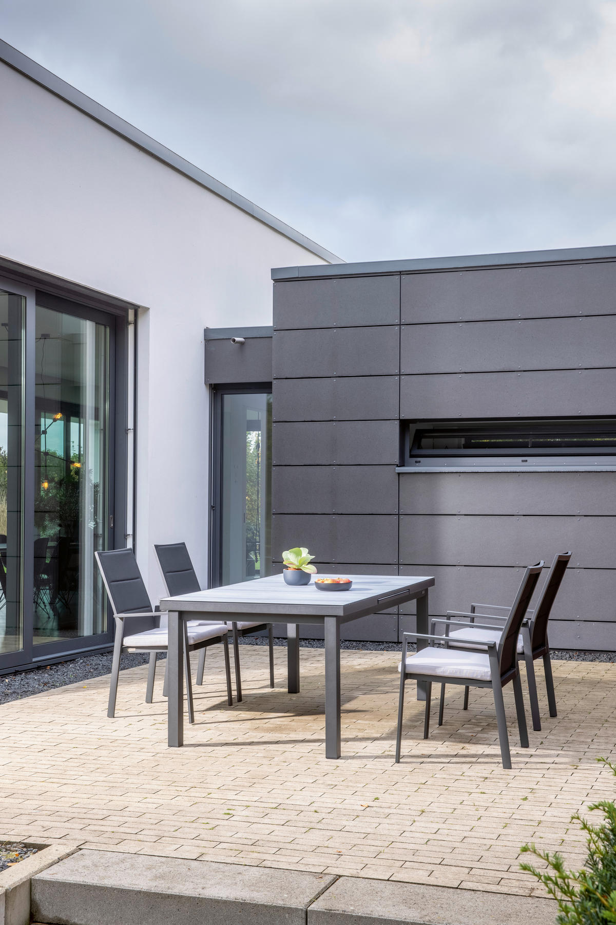 GARTENTISCH 180/100/76 cm Metall rechteckig  - Anthrazit/Grau, Design, Glas/Metall (180/100/76cm)