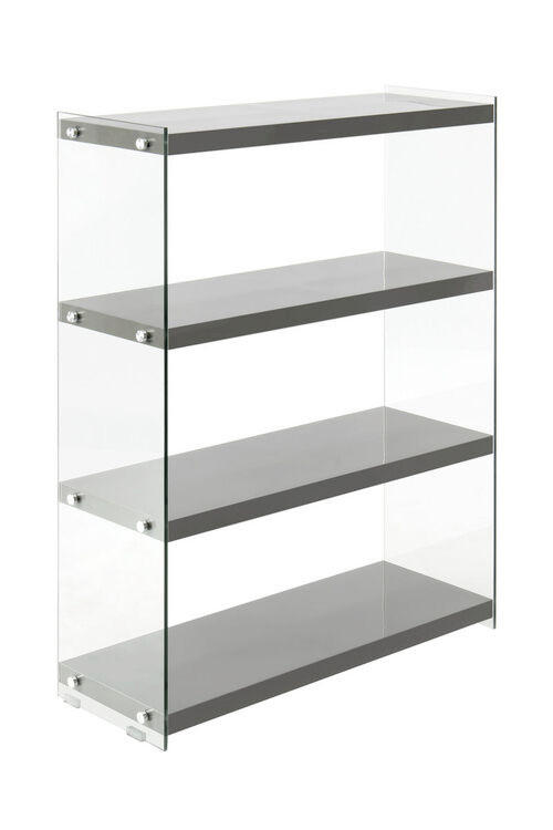 REGAL Grau  - Grau, Design, Glas/Holzwerkstoff (83/113/29,5cm) - Kayoom