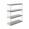 REGAL Grau  - Grau, Design, Glas/Holzwerkstoff (83/113/29,5cm) - Kayoom
