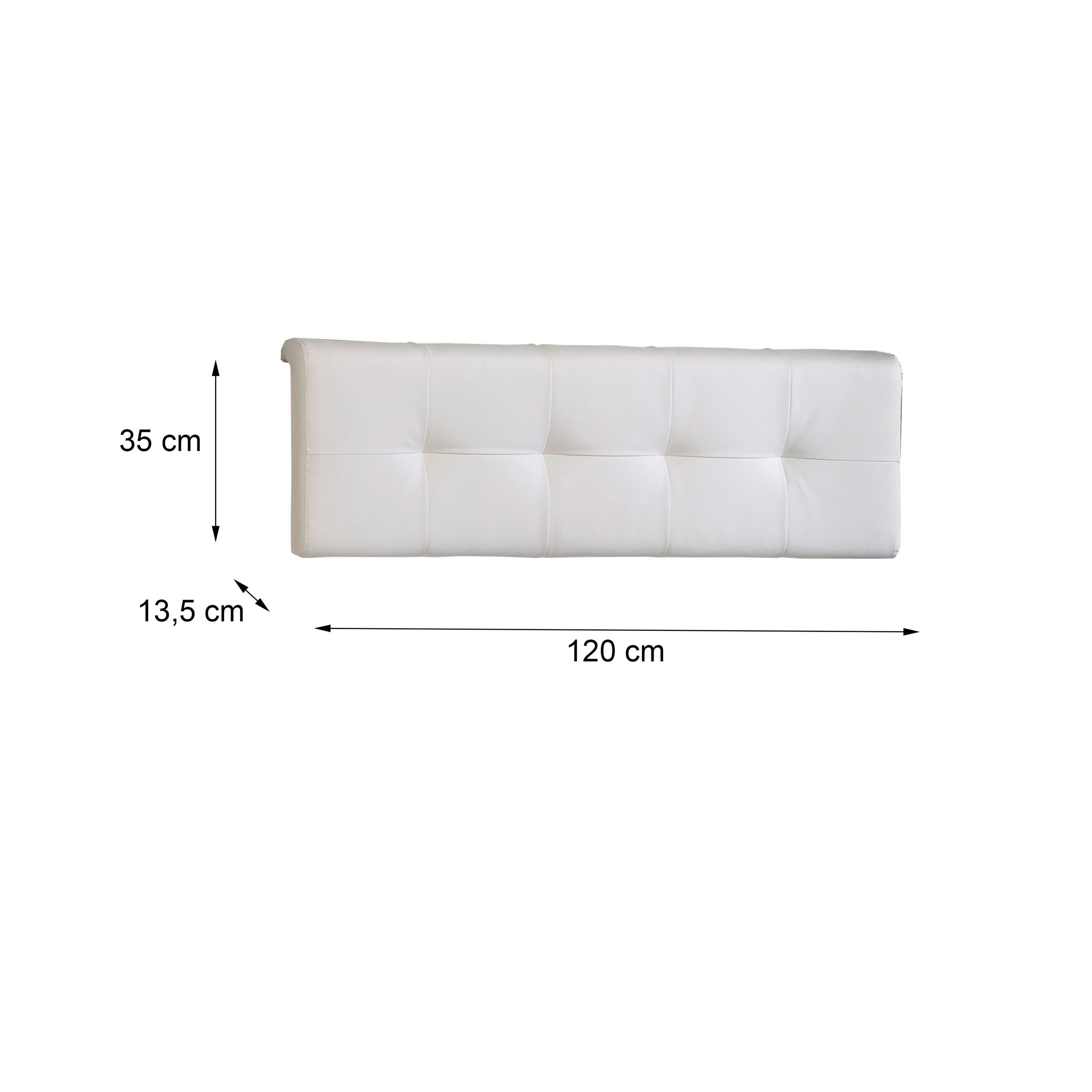 VZGLAVJE - bela, Moderno (120/35/13,5cm) - Xora