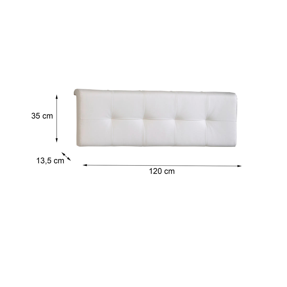 VZGLAVJE - bela, Moderno (120/35/13,5cm) - Xora
