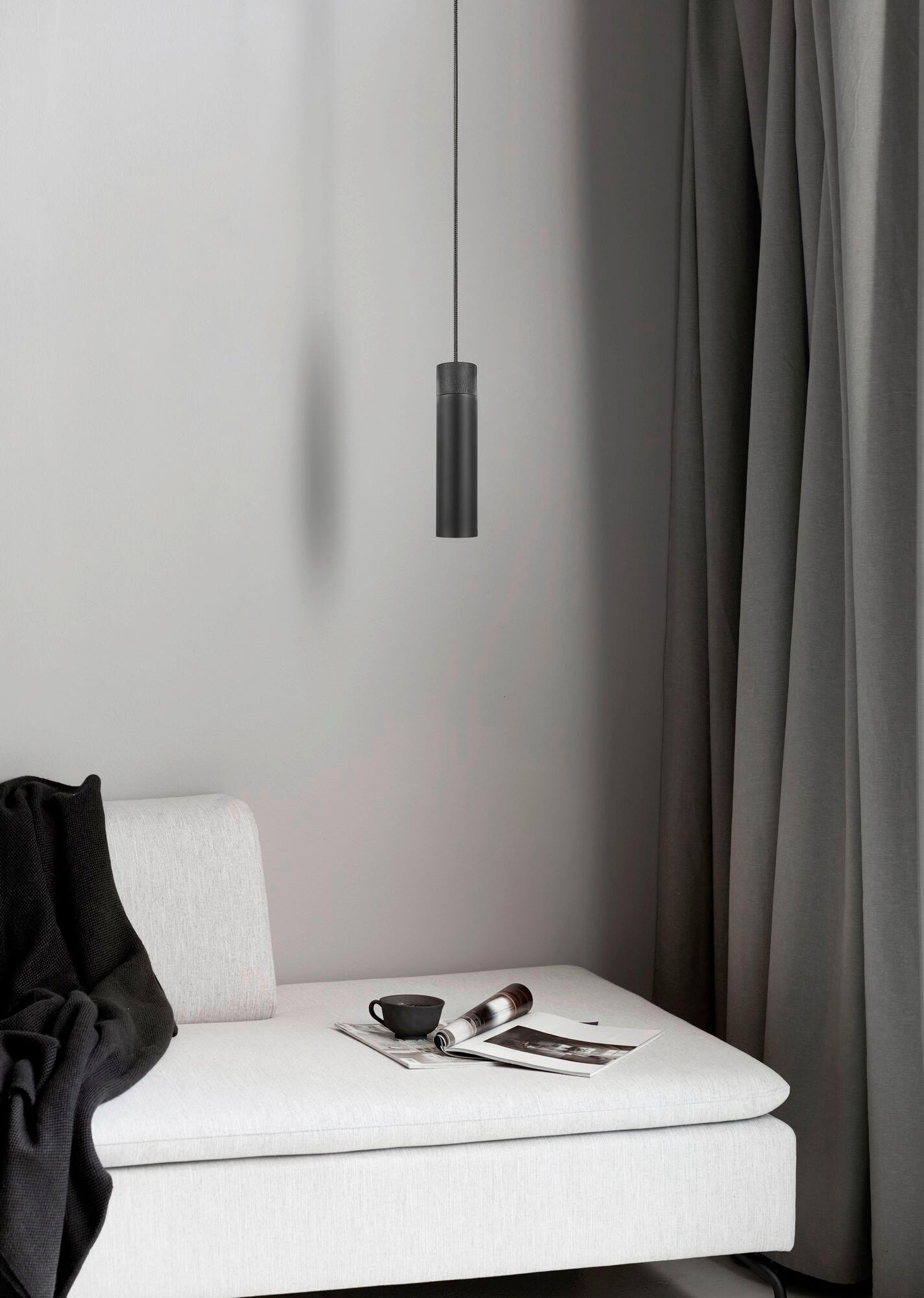 PENDELLEUCHTE 6/24,6 cm   - Schwarz, Design, Metall (6/24,6cm) - Nordlux