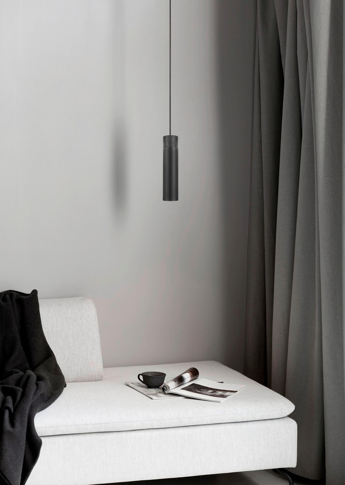 PENDELLEUCHTE 6/24,6 cm  - Schwarz, Design, Metall (6/24,6cm) - Nordlux