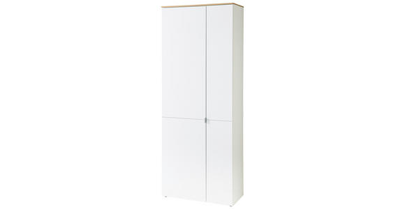 GARDEROBENSCHRANK Bari  in 78/202/38 cm  - Silberfarben/Schwarz, Design, Holzwerkstoff/Kunststoff (78/202/38cm) - Xora