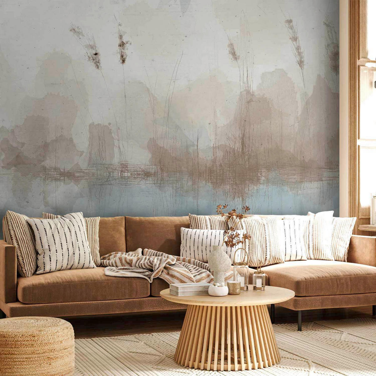 FOTOTAPETE  - Pastellblau/Beige, LIFESTYLE, Textil (250/175cm) - artgeist