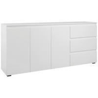 ŠIROKÁ KOMODA, bílá, 178/80/40 cm - bílá/černá, Design, kompozitní dřevo/plast (178/80/40cm) - MID.YOU