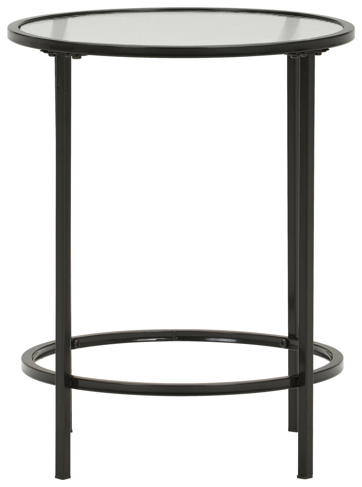BEISTELLTISCH 40/40/50 cm Schwarz rund  - Schwarz, Basics, Glas/Metall (40/40/50cm) - Xora