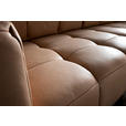 ECKSOFA in Echtleder Hellbraun  255/244 cm  - Hellbraun/Schwarz, Design, Leder/Metall (255/244cm) - Emilio Belluti