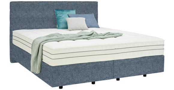 BOXSPRINGBETT 160/200 cm  in Blau  - Blau/Schwarz, Design, Holzwerkstoff/Kunststoff (160/200cm) - Esposa