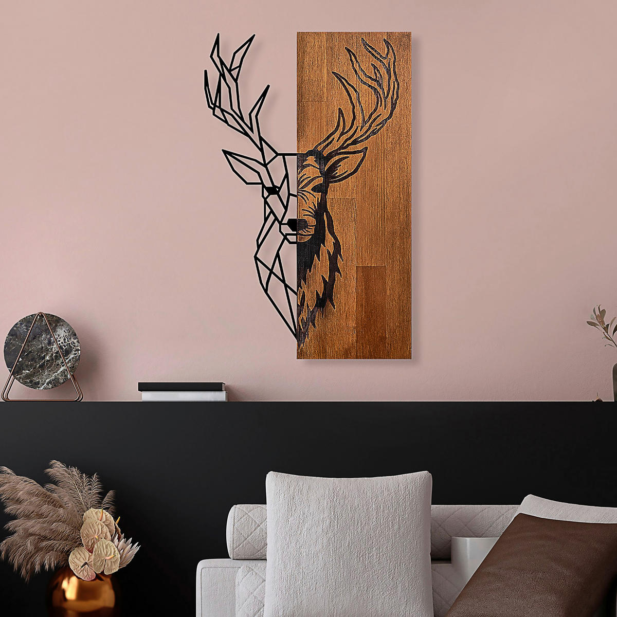 OBJEKTBILD 58/33 cm  - Schwarz/Braun, Basics, Holzwerkstoff (58/33cm)