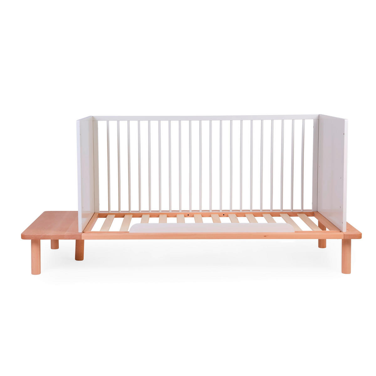 GITTERBETT Evobed 5in1 Naturel inkl. Rausfallschutz B140PLF  - Weiß/Naturfarben, KONVENTIONELL (182/84/84cm) - Childhome