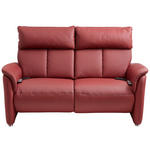 2-SITZER-SOFA Echtleder Dunkelrot  - Alufarben/Dunkelrot, KONVENTIONELL, Leder/Metall (171/108/99cm) - Cantus