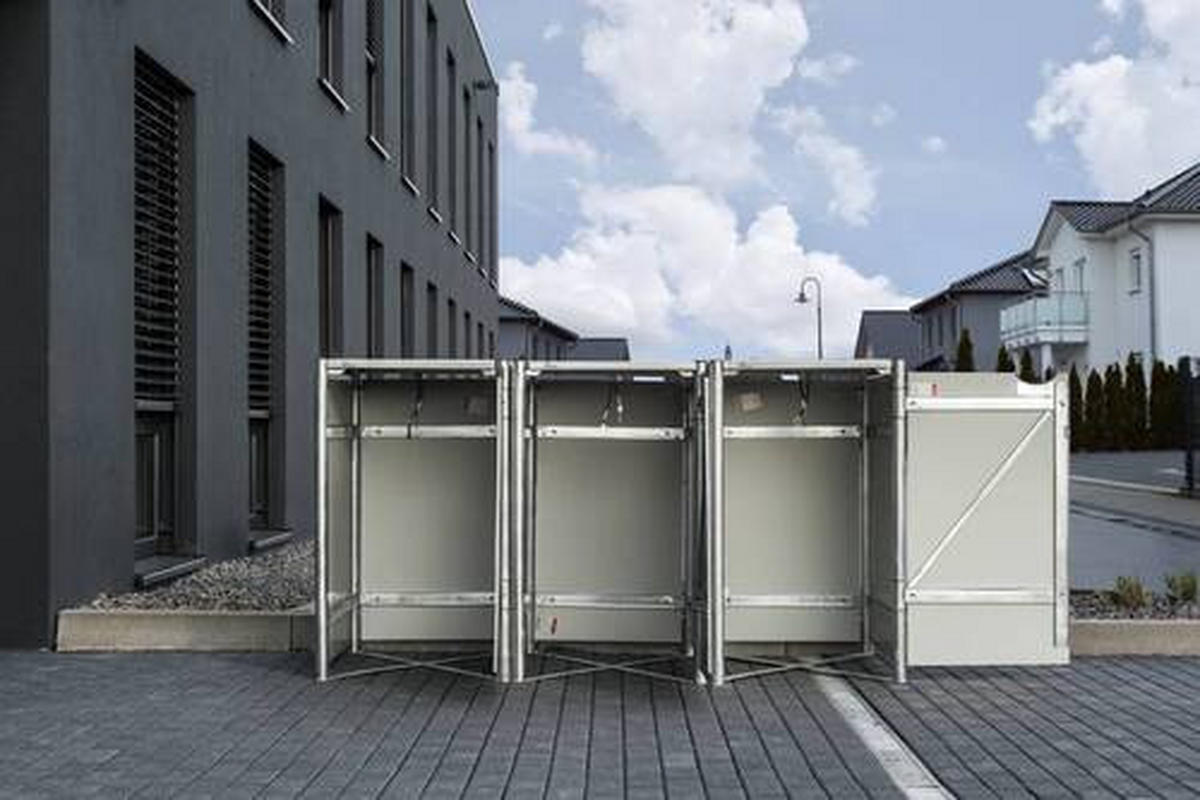 MÜLLTONNENBOX - Schwarz, Basics, Metall (209,1/115,2/80,7cm)